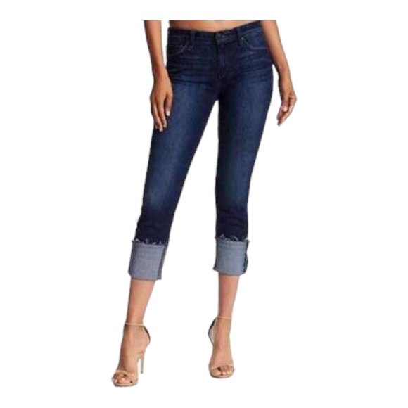 Joe's Jeans Denim - Joe's Jeans Women's Barb Cuff Mid Rise Crop Blue Jeans Size 25 Style 4500371793